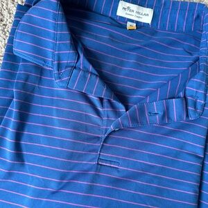 Peter Millar Vibrant Blue and Pink Polo